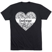 Girls Lacrosse Short Sleeve T-Shirt - Lacrosse Heart