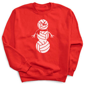 Volleyball Crewneck Sweatshirt - Volleyball Snowman