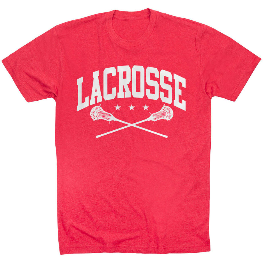 Guys Lacrosse Short Sleeve T-Shirt - Crossed Sticks