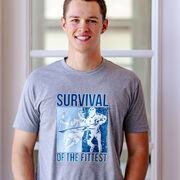 Guys Lacrosse Short Sleeve T-Shirt - Survival of the Fittest
