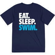 Swimming Short Sleeve Performance Tee - Eat. Sleep. Swim.