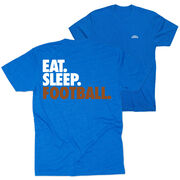 Football Short Sleeve T-Shirt - Eat. Sleep. Football. (Back Design)
