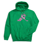 Hockey Hooded Sweatshirt - Neon Hockey Girl