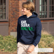 Soccer Hooded Sweatshirt - Eat. Sleep. Soccer.