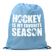 Hockey Drawstring Backpack - Hockey Is My Favorite Season