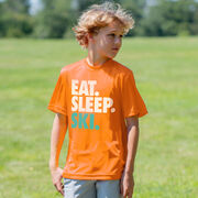 Skiing & Snowboarding Short Sleeve Performance Tee - Eat. Sleep. Ski.