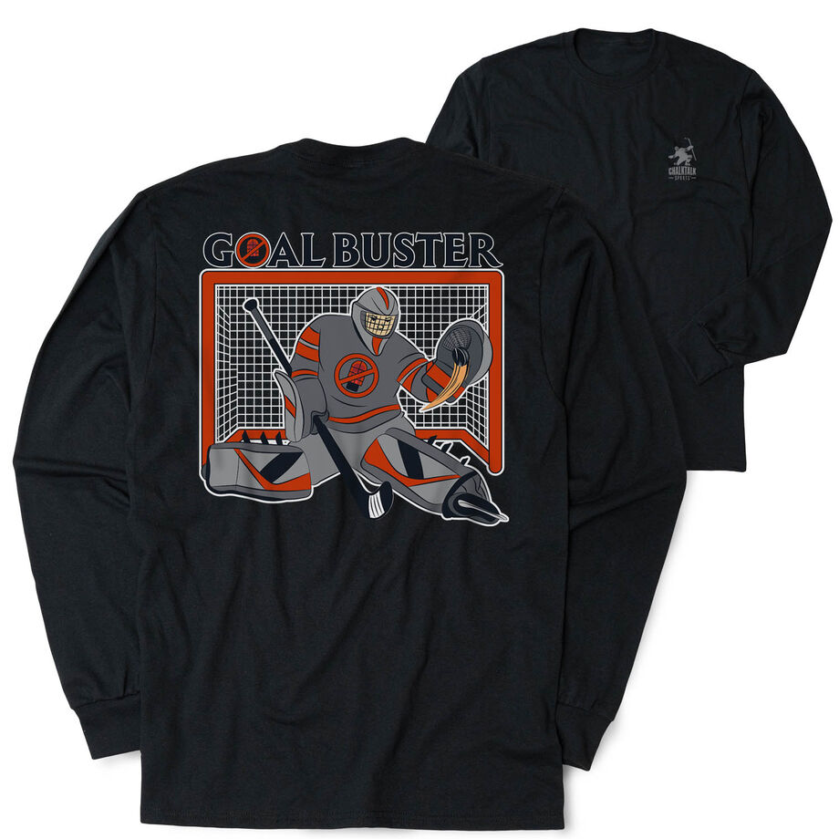 Hockey Tshirt Long Sleeve - Goal Buster (Back Design)