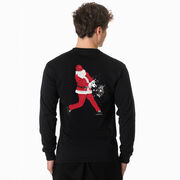 Baseball Tshirt Long Sleeve - Home Run Santa (Back Design)