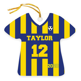 Soccer Ornament - Personalized Stripes Jersey