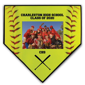 Softball Home Plate Plaque - Horizontal Photo