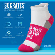 Socrates&reg; Woven Performance Socks She Believed She Could (Fuchsia)