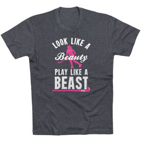 Field Hockey Tshirt Short Sleeve Look Like A Beauty Play Like A Beast