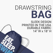 Swimming Drawstring Backpack Eat. Sleep. Swim.