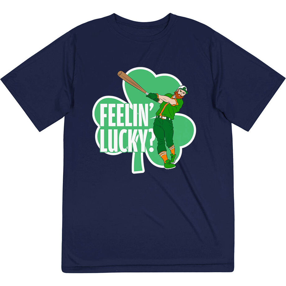 Baseball Short Sleeve Performance Tee - Feelin' Lucky Baseball
