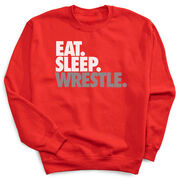 Wrestling Crewneck Sweatshirt - Eat Sleep Wrestle (Stack)