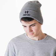 Skiing & Snowboarding Embroidered Beanie - I'm Difficult