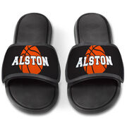 Basketball Repwell&reg; Slide Sandals - Basketball with Text