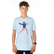 Football T-Shirt Short Sleeve - Football Stars and Stripes Player