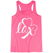 Girls Lacrosse Flowy Racerback Tank Top - Lax Shamrock