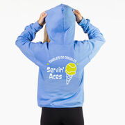 Tennis Hooded Sweatshirt - Servin' Aces (Back Design)