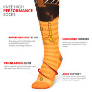 Woven Knee-High Socks - Gobbles Turkey