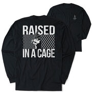 Baseball Tshirt Long Sleeve - Raised in a Cage (Back Design)