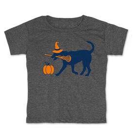 Girls Lacrosse Toddler Short Sleeve Shirt - Lula Witch Dog