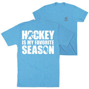 Hockey Short Sleeve T-Shirt - Hockey Is My Favorite Season (Back Design)