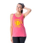 Softball Women's Everyday Tank Top - Rather Be Playing Softball Distressed
