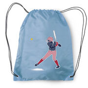 Softball Drawstring Backpack - Softball Star