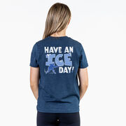 Hockey Short Sleeve T-Shirt - Have An Ice Day (Back Design)