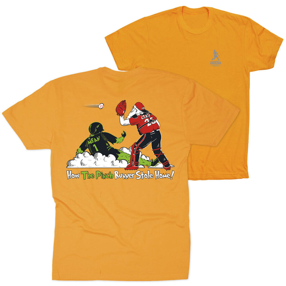 Baseball Short Sleeve T-Shirt - How The Pinch Stole Home (Back Design)