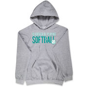 Softball Hooded Sweatshirt - I'd Rather Be Playing Softball