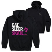 Figure Skating Hooded Sweatshirt - Eat. Sleep. Skate. (Back Design)