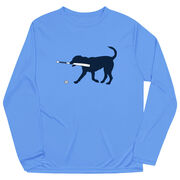 Baseball Long Sleeve Performance Tee - Navy Baseball Dog