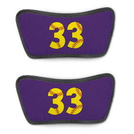 Softball Repwell&reg; Sandal Straps - Softball Number Stitches
