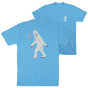Guys Lacrosse Short Sleeve T-Shirt - Yeti (Walking) (Back Design)