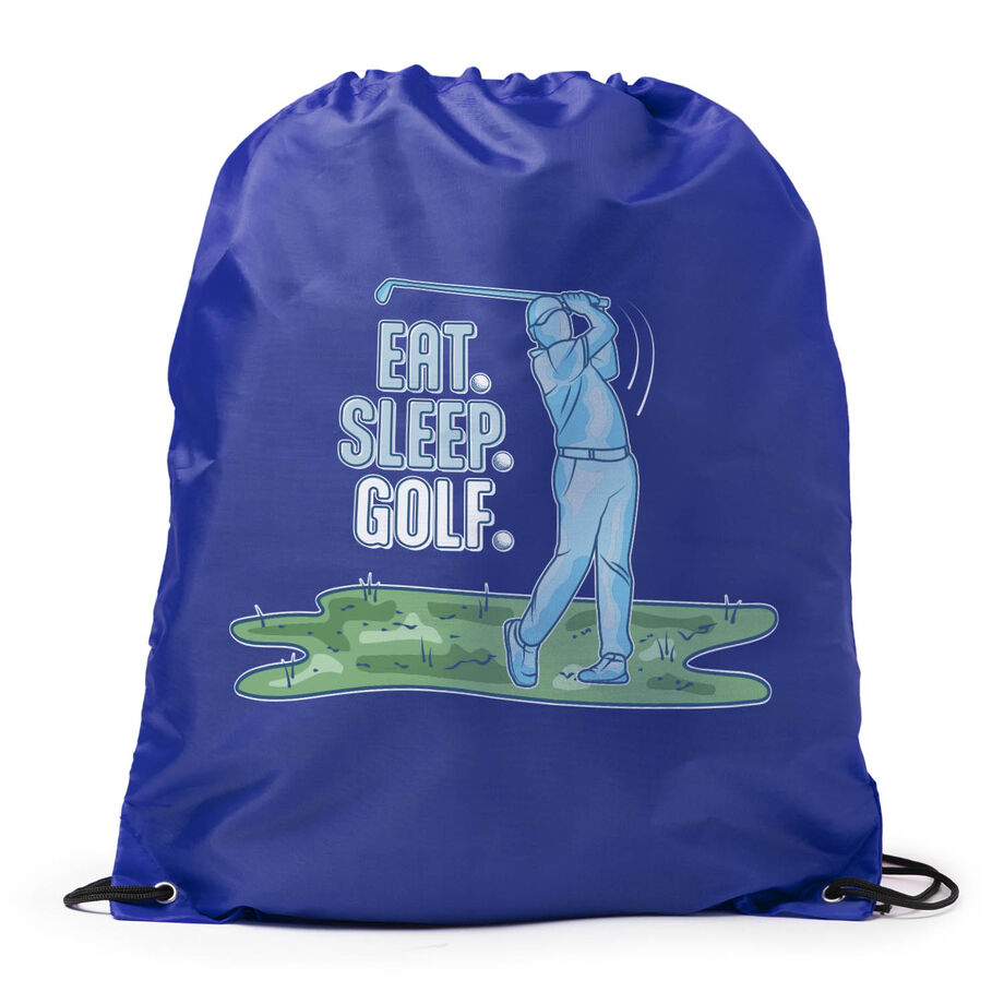 Golf Drawstring Backpack - Eat. Sleep. Golf
