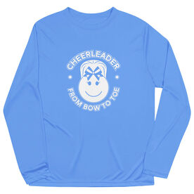 Cheerleading Long Sleeve Performance Tee - Cheerleader From Bow To Toe