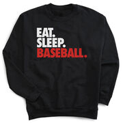 Baseball Crewneck Sweatshirt - Eat Sleep Baseball Bold