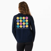 Softball Crewneck Sweatshirt - Softball Makes Me Happy (Back Design)