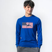 Soccer Tshirt Long Sleeve - Patriotic Soccer