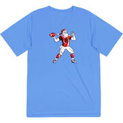 Football Short Sleeve Performance Tee - Touchdown Santa