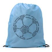 Soccer Drawstring Backpack - Soccer Words