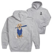 Baseball Hooded Sweatshirt - Dinger the Baseball Dog (Back Design)
