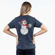 Volleyball Short Sleeve T-Shirt - Serving Holiday Cheer (Back Design) 