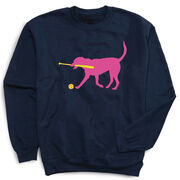 Softball Crewneck Sweatshirt - Mitts the Softball Dog