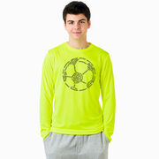 Soccer Long Sleeve Performance Tee - Soccer Words