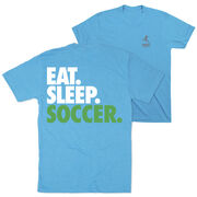 Soccer Short Sleeve T-Shirt - Eat. Sleep. Soccer (Back Design)