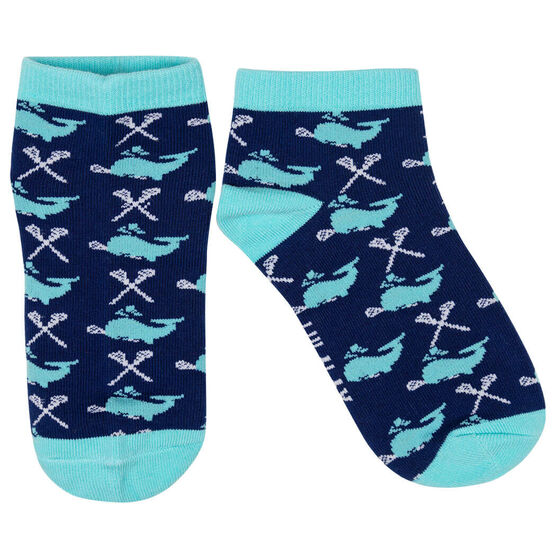 Girls Lacrosse Ankle Socks - Lax Whales